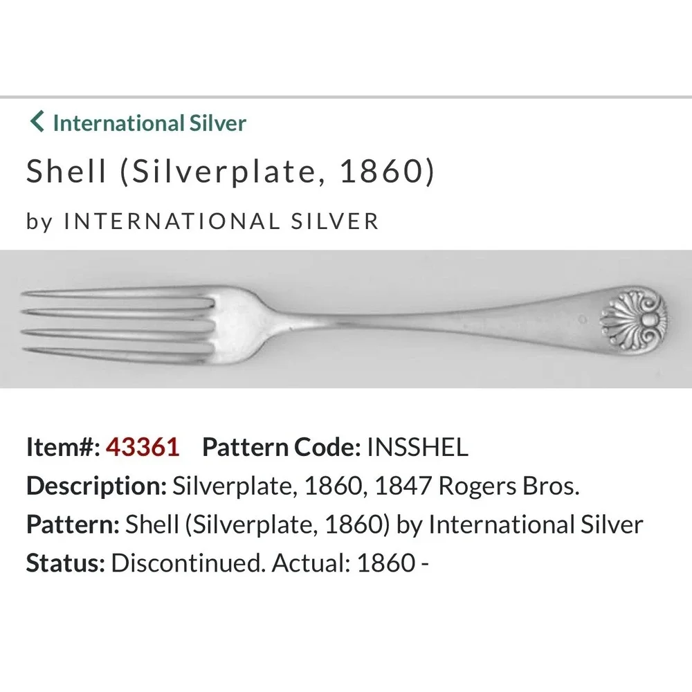 1847 Rogers Bros Shell Silverplate Dinner Forks Set of 3 International Silver